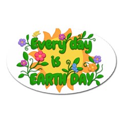 Earth Day Oval Magnet by Valentinaart