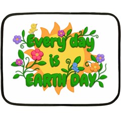 Earth Day Fleece Blanket (mini) by Valentinaart