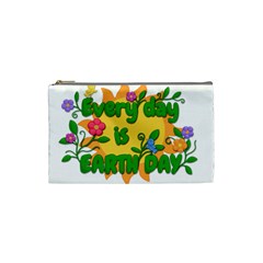 Earth Day Cosmetic Bag (small)  by Valentinaart