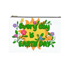 Earth Day Cosmetic Bag (large)  by Valentinaart