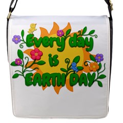 Earth Day Flap Messenger Bag (S)