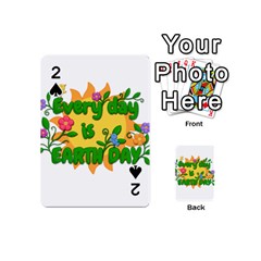 Earth Day Playing Cards 54 (mini)  by Valentinaart