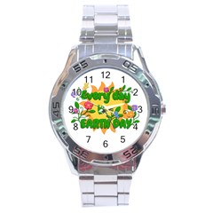 Earth Day Stainless Steel Analogue Watch by Valentinaart