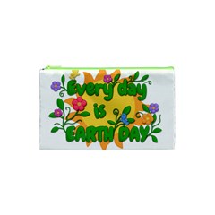 Earth Day Cosmetic Bag (xs) by Valentinaart