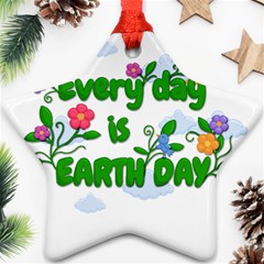 Earth Day Ornament (star) by Valentinaart