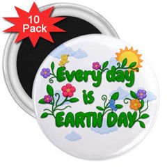 Earth Day 3  Magnets (10 Pack)  by Valentinaart