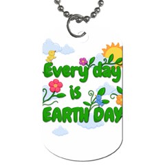 Earth Day Dog Tag (one Side) by Valentinaart