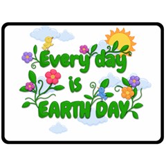 Earth Day Fleece Blanket (large)  by Valentinaart