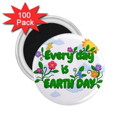 Earth Day 2 25  Magnets (100 Pack)  by Valentinaart