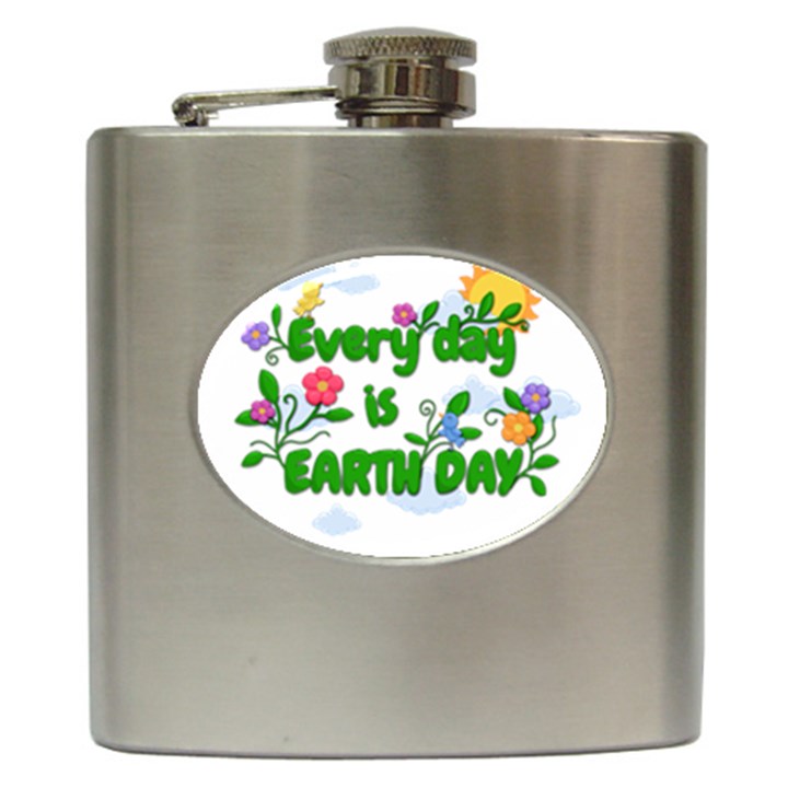 Earth Day Hip Flask (6 oz)