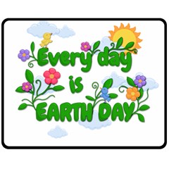 Earth Day Fleece Blanket (medium)  by Valentinaart