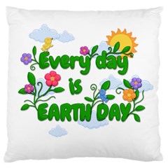 Earth Day Large Flano Cushion Case (two Sides) by Valentinaart