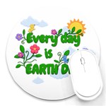 Earth Day Round Mousepads Front