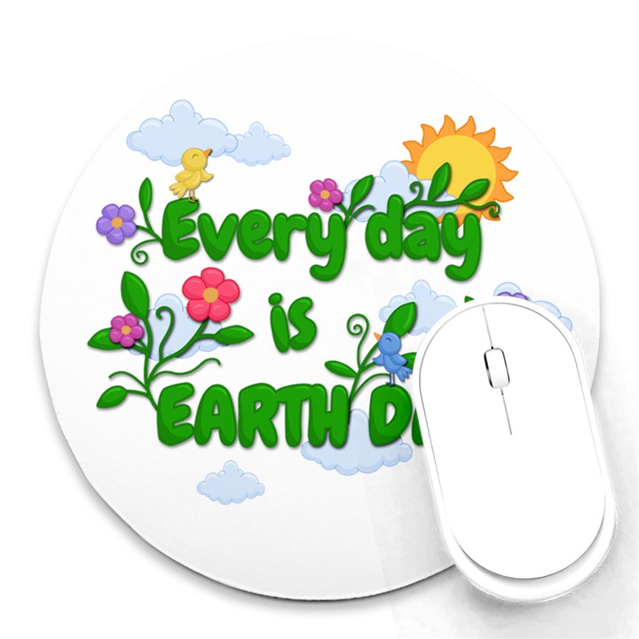 Earth Day Round Mousepads