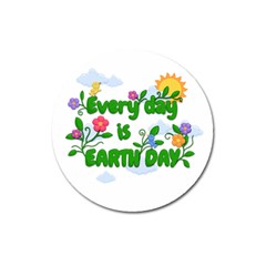 Earth Day Magnet 3  (round) by Valentinaart