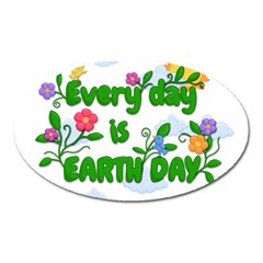 Earth Day Oval Magnet by Valentinaart