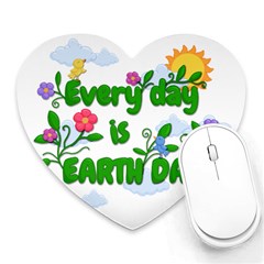 Earth Day Heart Mousepads by Valentinaart