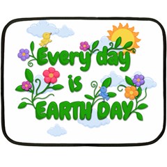 Earth Day Double Sided Fleece Blanket (mini)  by Valentinaart