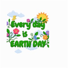 Earth Day Small Garden Flag (two Sides) by Valentinaart