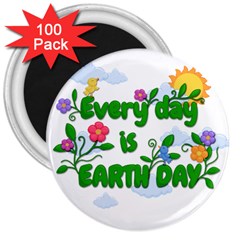 Earth Day 3  Magnets (100 Pack) by Valentinaart