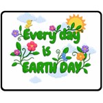 Earth day Double Sided Fleece Blanket (Medium)  58.8 x47.4  Blanket Front