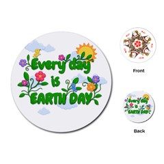 Earth Day Playing Cards (round)  by Valentinaart