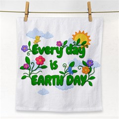 Earth Day Face Towel by Valentinaart