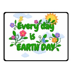 Earth Day Double Sided Fleece Blanket (small)  by Valentinaart