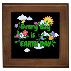 Earth Day Framed Tiles by Valentinaart