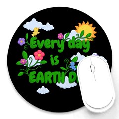 Earth Day Round Mousepads by Valentinaart