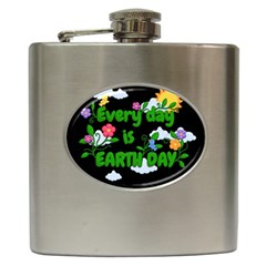 Earth Day Hip Flask (6 Oz) by Valentinaart