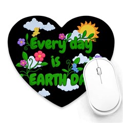 Earth Day Heart Mousepads by Valentinaart