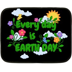 Earth Day Fleece Blanket (mini) by Valentinaart