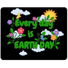 Earth Day Fleece Blanket (medium)  by Valentinaart