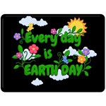 Earth day Fleece Blanket (Large)  80 x60  Blanket Front