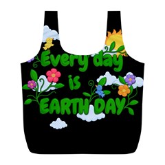 Earth Day Full Print Recycle Bags (l)  by Valentinaart