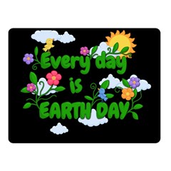 Earth Day Double Sided Fleece Blanket (small)  by Valentinaart