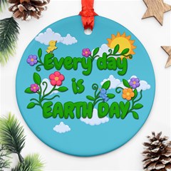 Earth Day Ornament (round) by Valentinaart