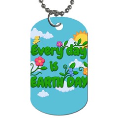 Earth Day Dog Tag (one Side) by Valentinaart