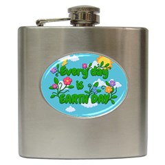 Earth Day Hip Flask (6 Oz) by Valentinaart