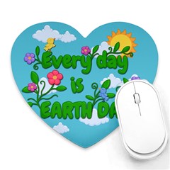 Earth Day Heart Mousepads by Valentinaart