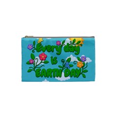 Earth Day Cosmetic Bag (small)  by Valentinaart