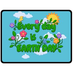 Earth Day Fleece Blanket (large)  by Valentinaart