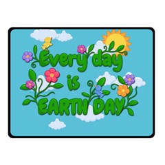 Earth Day Double Sided Fleece Blanket (small)  by Valentinaart