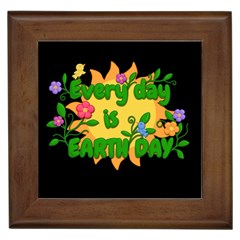 Earth Day Framed Tiles by Valentinaart