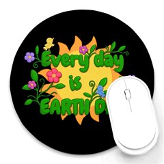 Earth Day Round Mousepads by Valentinaart