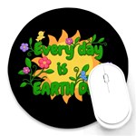 Earth day Round Mousepads Front