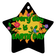 Earth Day Ornament (star) by Valentinaart