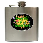 Earth day Hip Flask (6 oz) Front