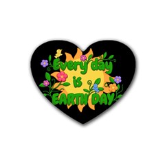 Earth Day Heart Coaster (4 Pack)  by Valentinaart